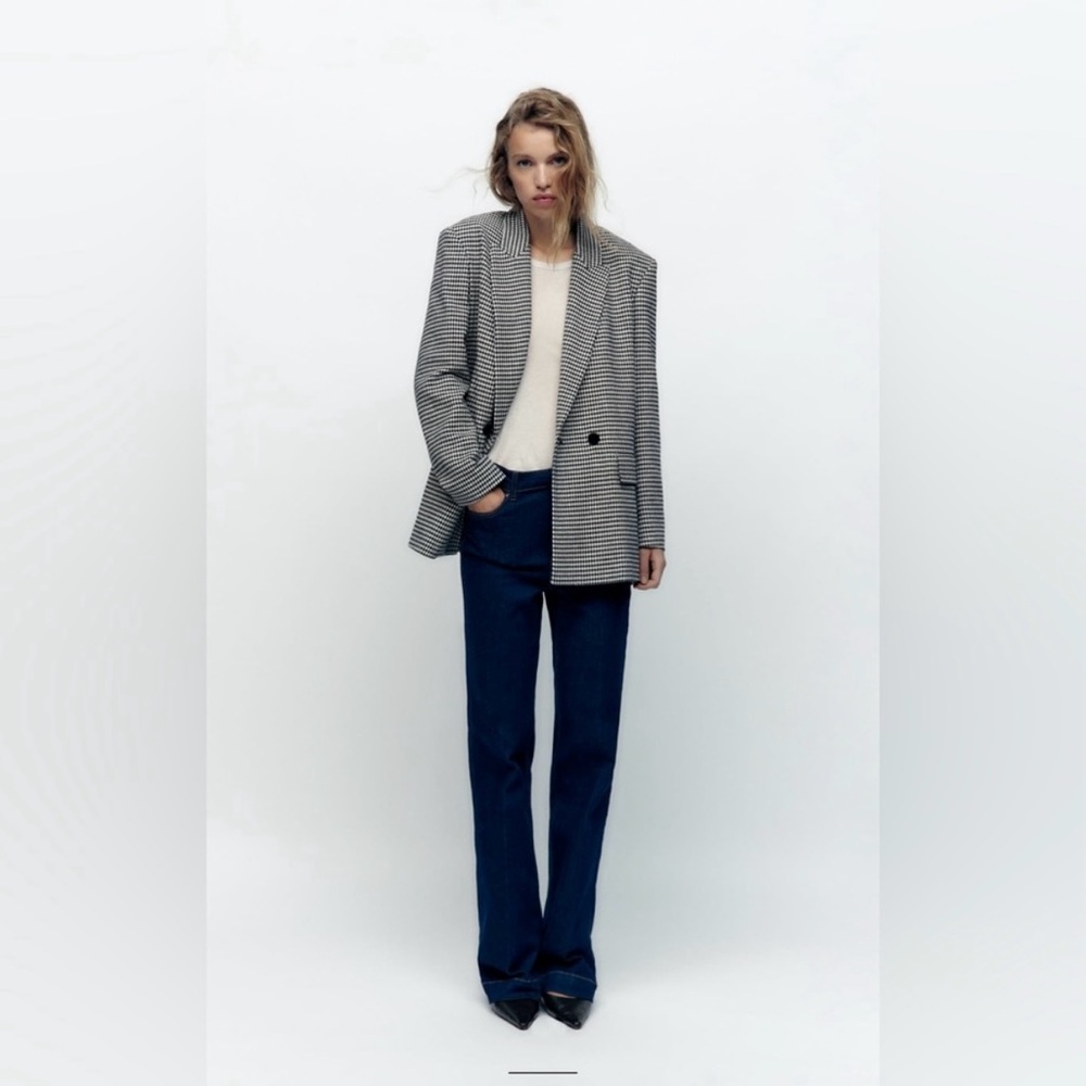 Zara houndstooth blazer S